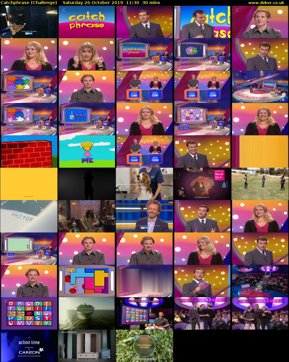 Catchphrase (Challenge) Saturday 26 October 2019 11:30 - 12:00