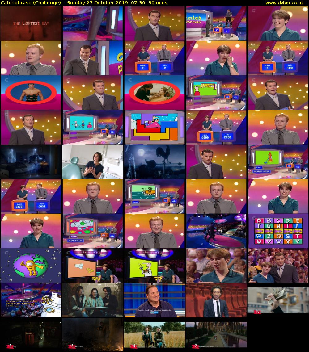 Catchphrase (Challenge) Sunday 27 October 2019 07:30 - 08:00