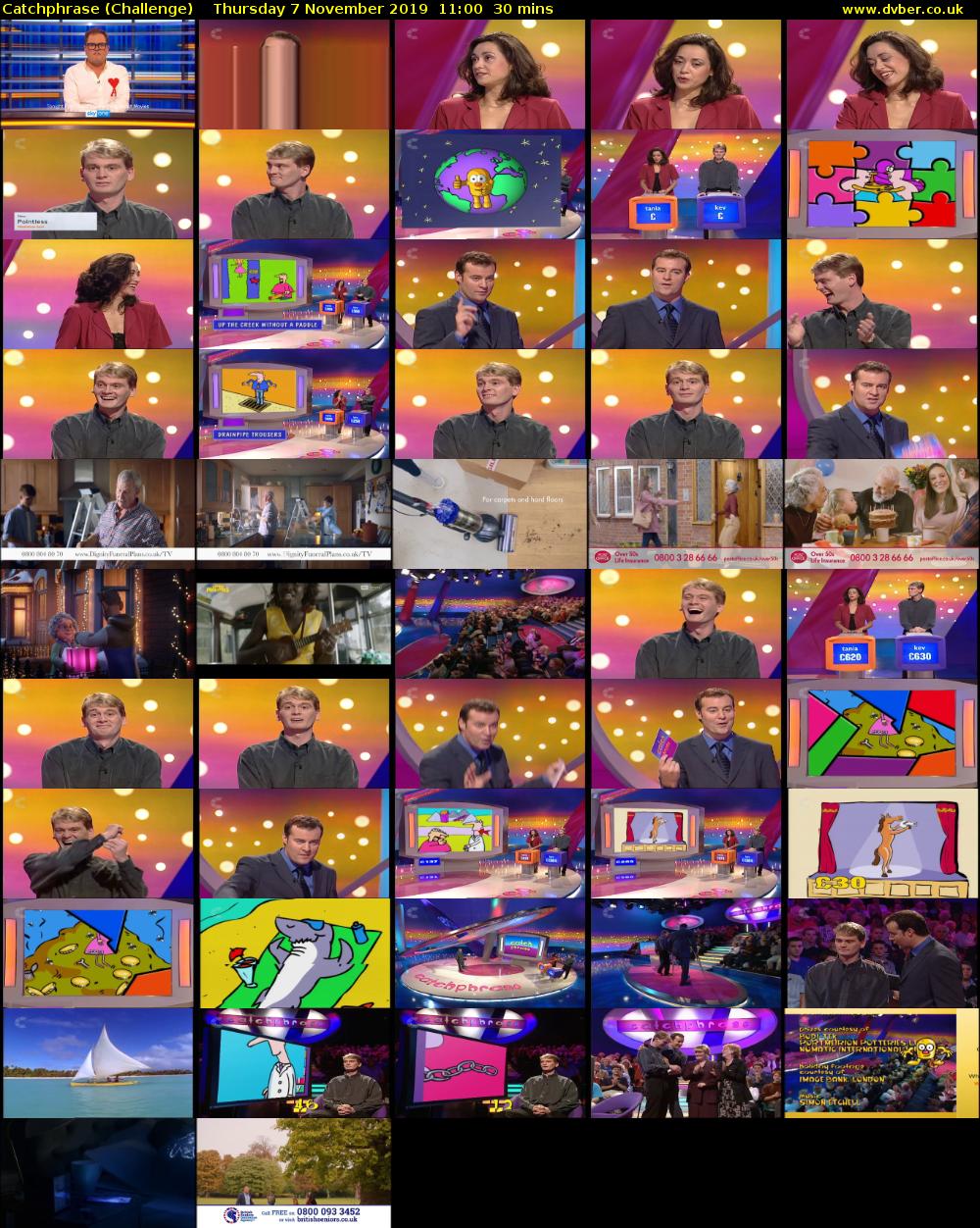 Catchphrase (Challenge) Thursday 7 November 2019 11:00 - 11:30