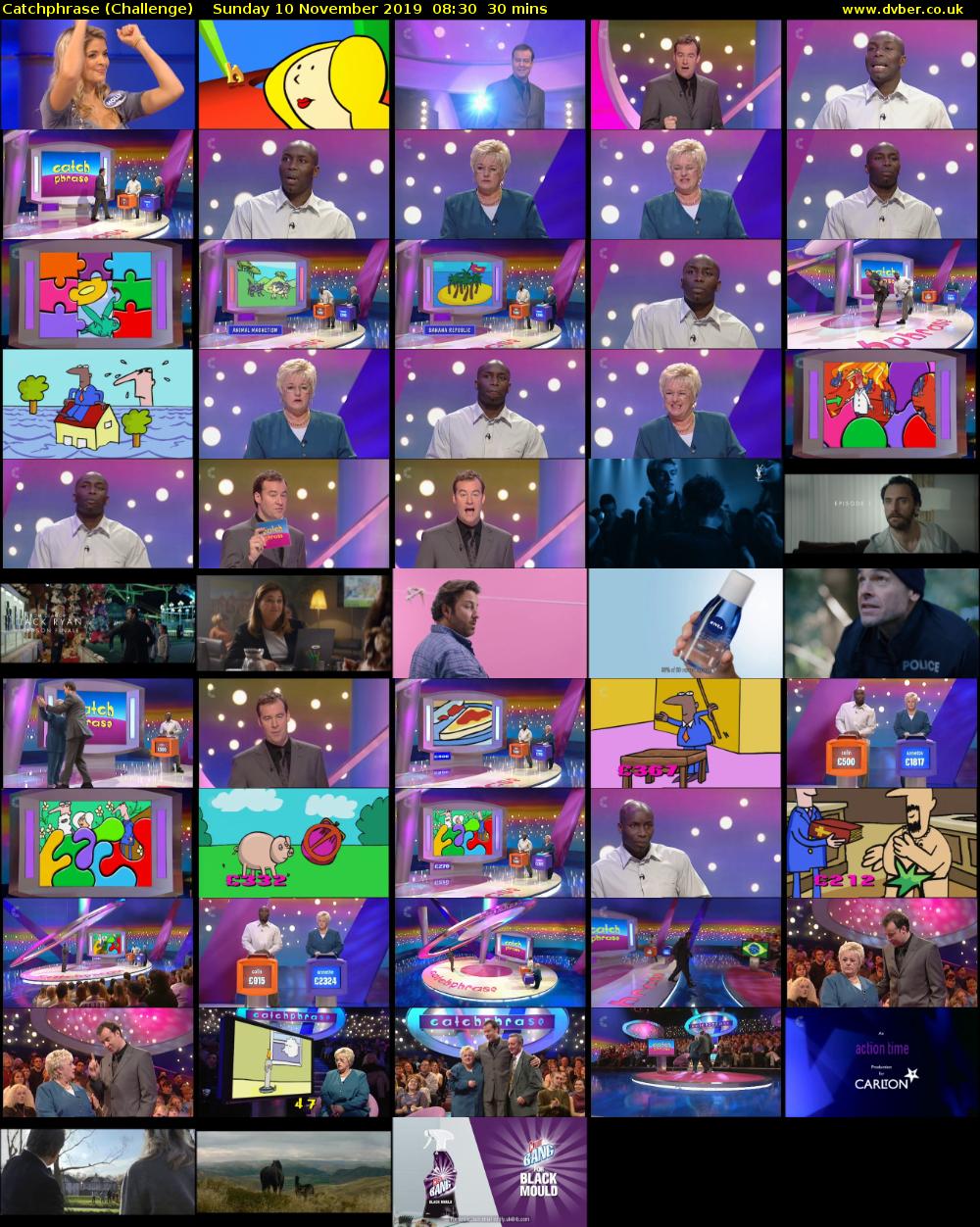 Catchphrase (Challenge) Sunday 10 November 2019 08:30 - 09:00