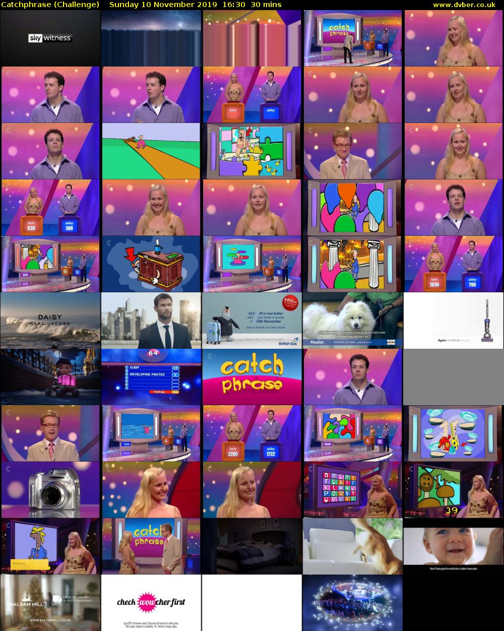 Catchphrase (Challenge) Sunday 10 November 2019 16:30 - 17:00