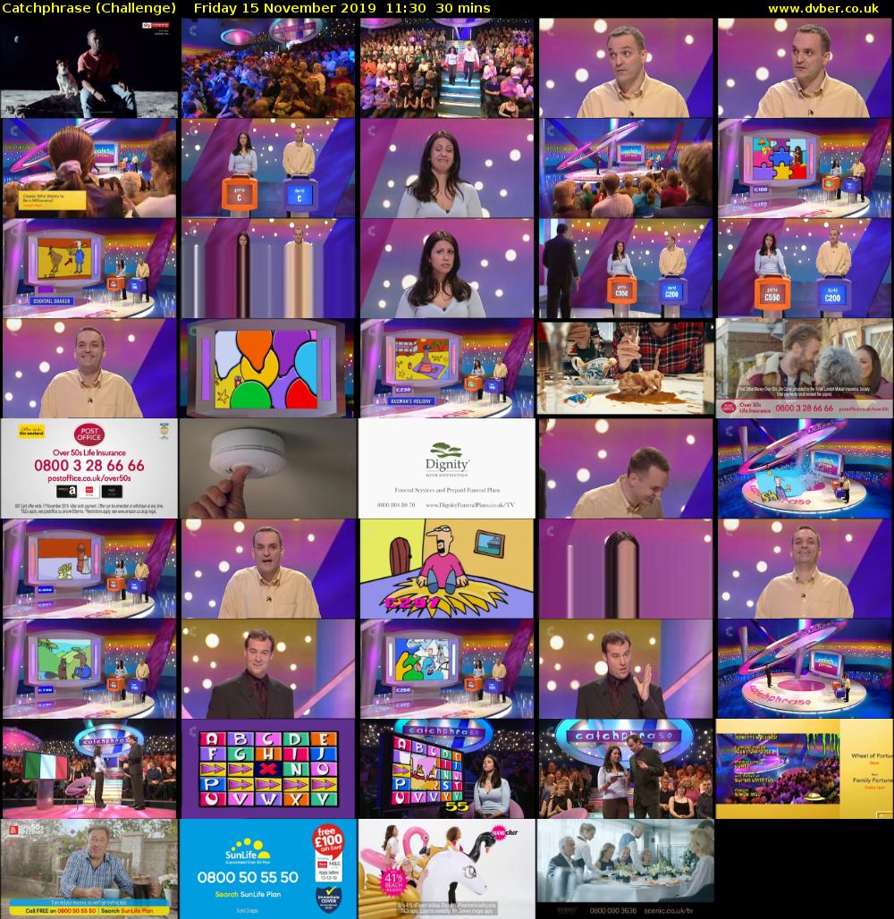Catchphrase (Challenge) Friday 15 November 2019 11:30 - 12:00