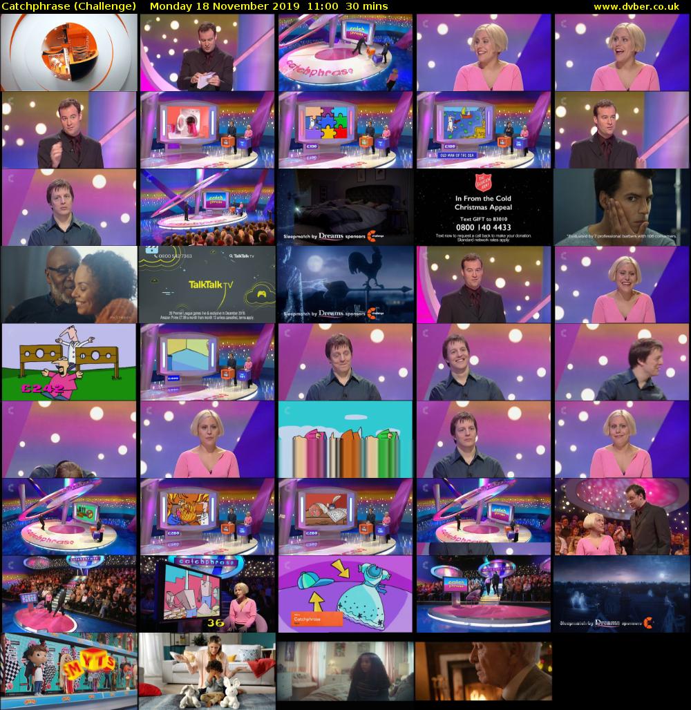 Catchphrase (Challenge) Monday 18 November 2019 11:00 - 11:30