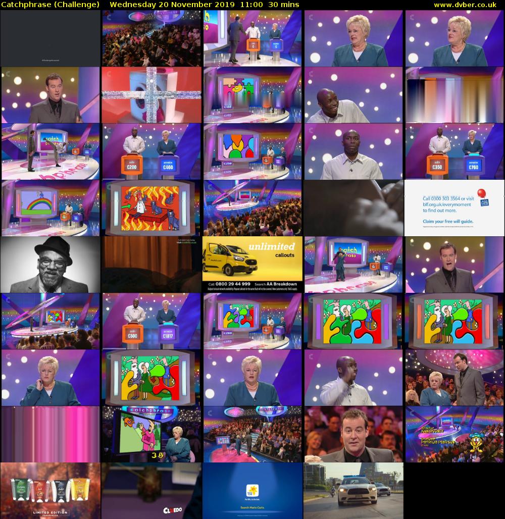 Catchphrase (Challenge) Wednesday 20 November 2019 11:00 - 11:30