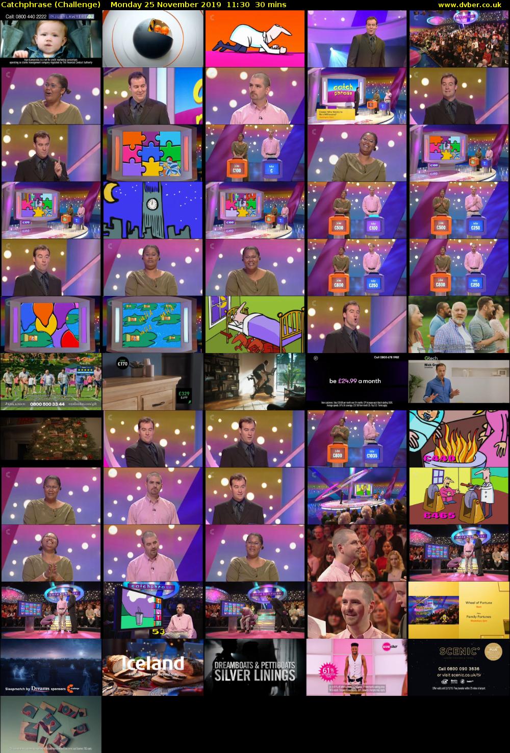 Catchphrase (Challenge) Monday 25 November 2019 11:30 - 12:00