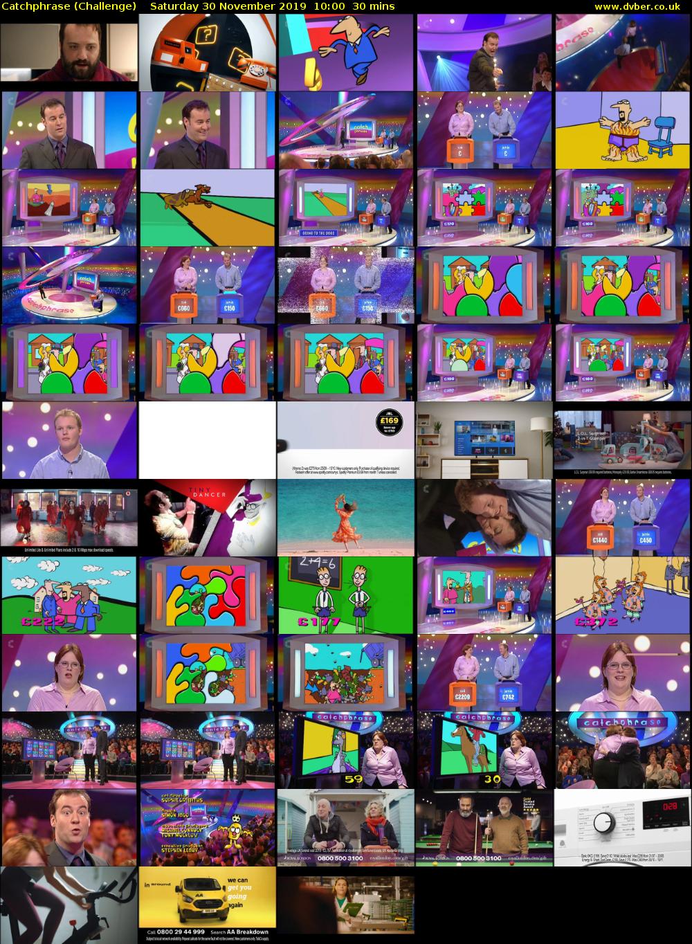 Catchphrase (Challenge) Saturday 30 November 2019 10:00 - 10:30