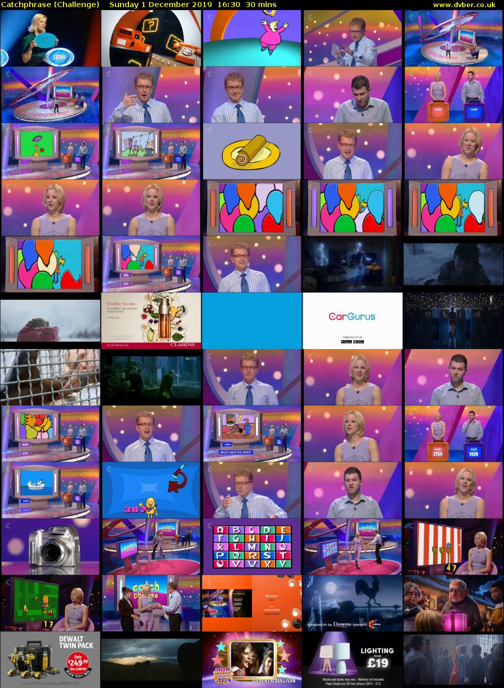 Catchphrase (Challenge) Sunday 1 December 2019 16:30 - 17:00