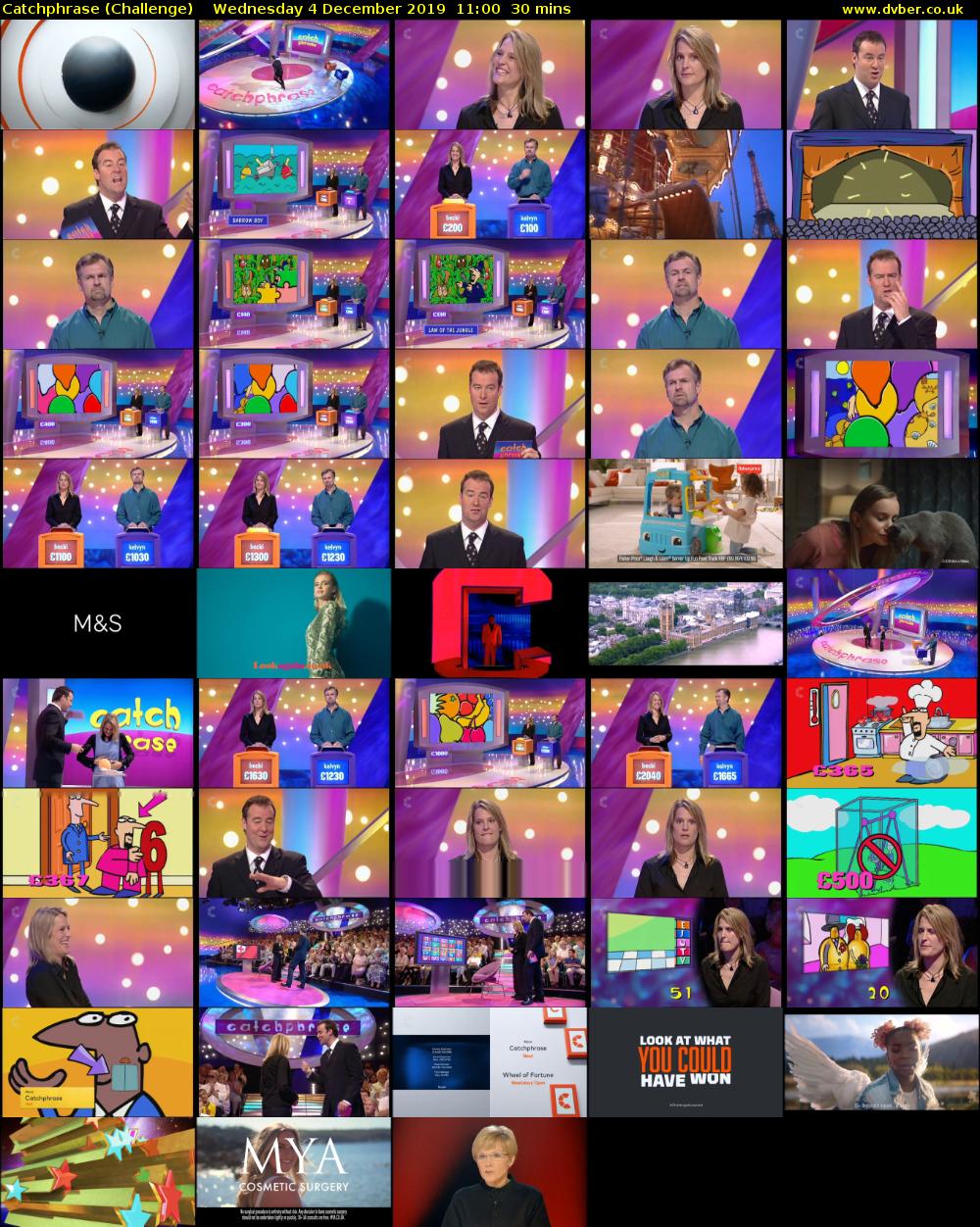 Catchphrase (Challenge) Wednesday 4 December 2019 11:00 - 11:30