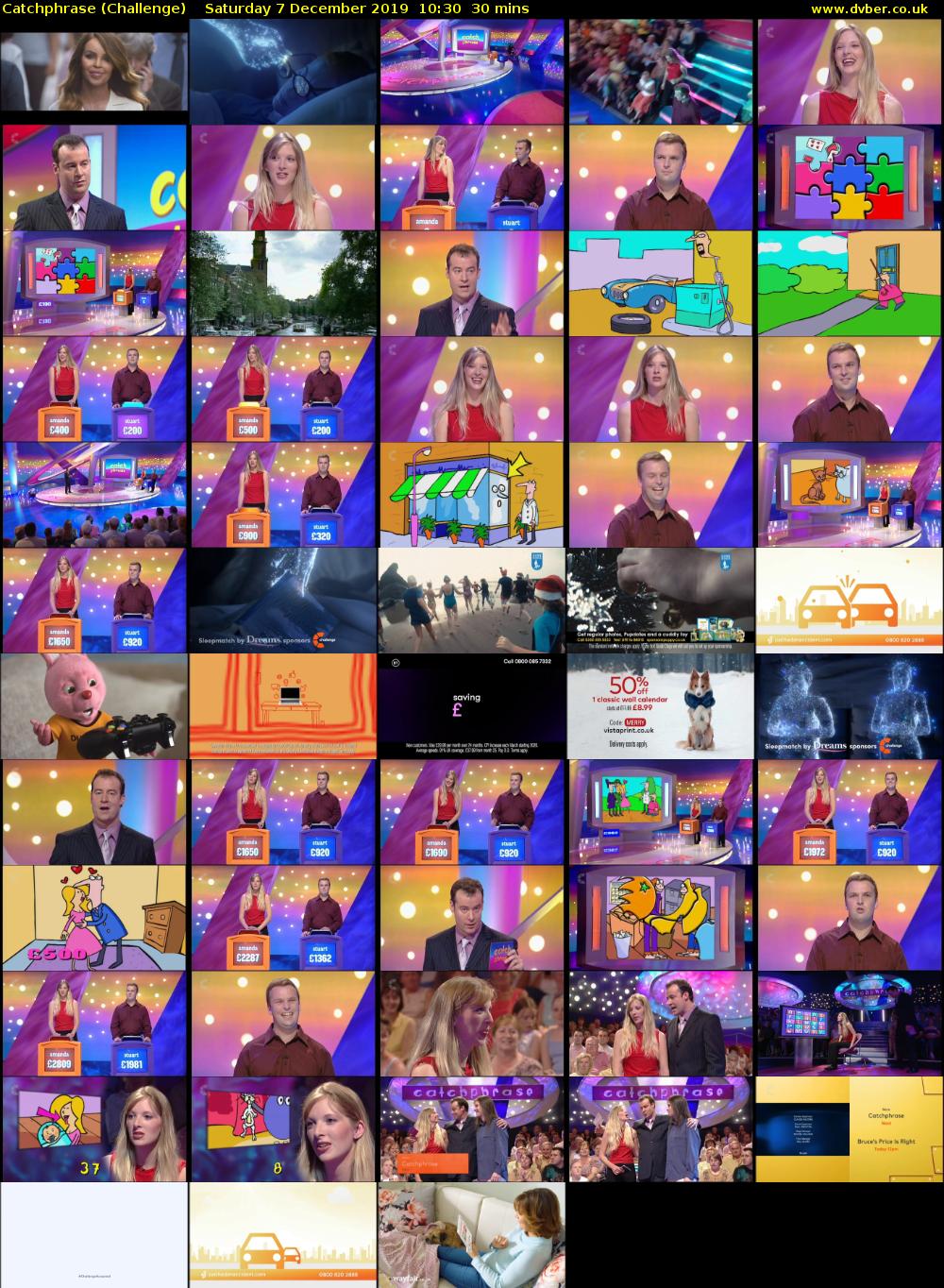 Catchphrase (Challenge) Saturday 7 December 2019 10:30 - 11:00