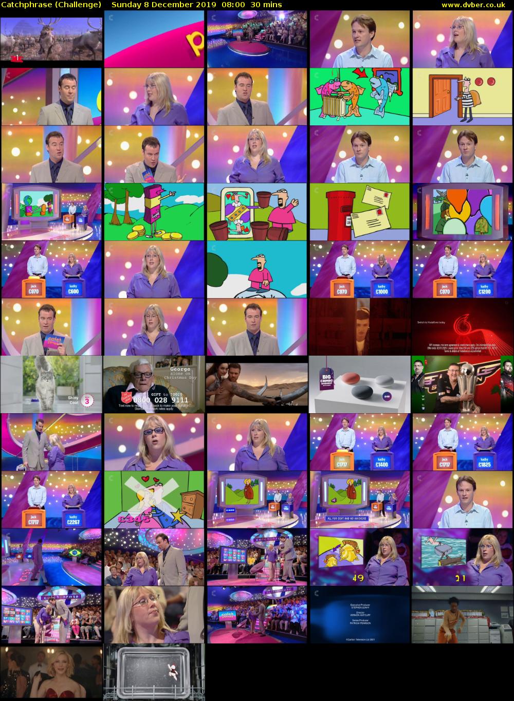 Catchphrase (Challenge) Sunday 8 December 2019 08:00 - 08:30