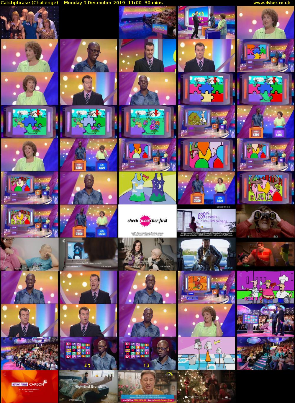 Catchphrase (Challenge) Monday 9 December 2019 11:00 - 11:30