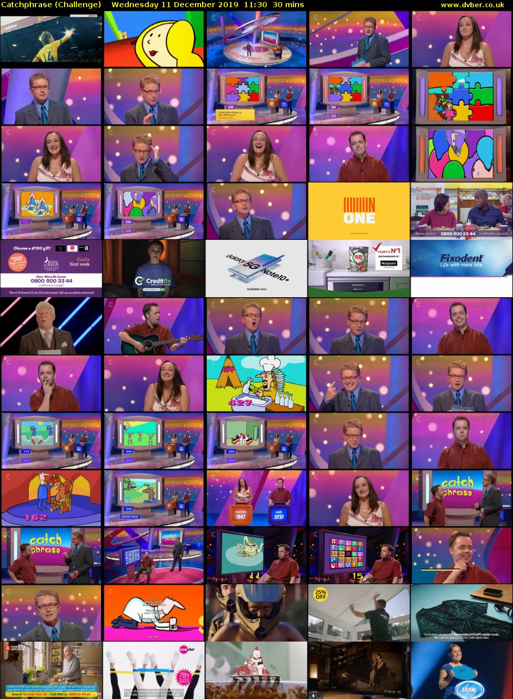 Catchphrase (Challenge) Wednesday 11 December 2019 11:30 - 12:00