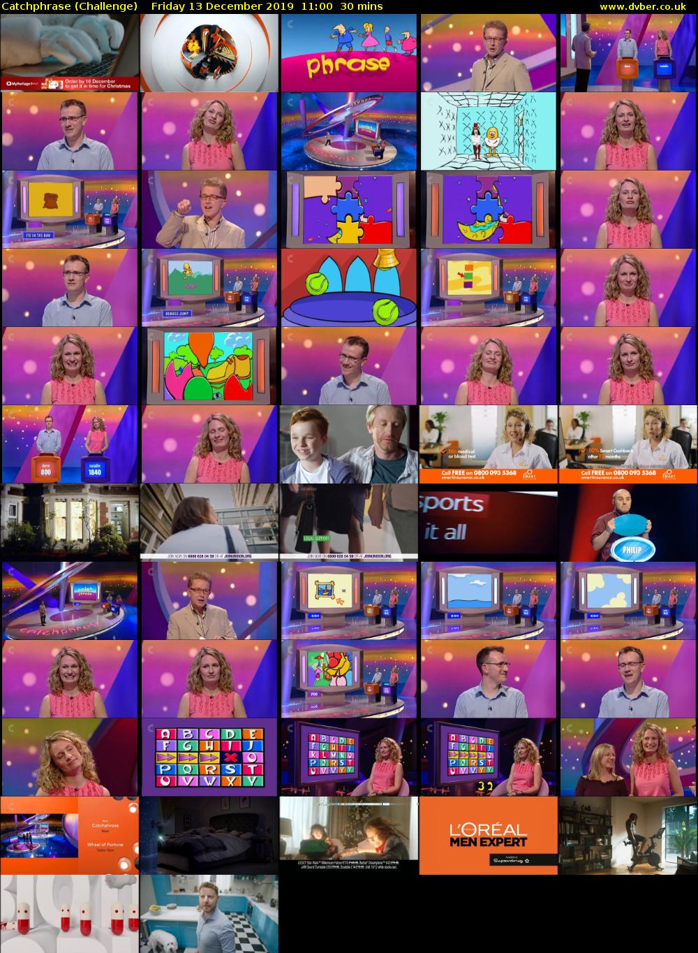 Catchphrase (Challenge) Friday 13 December 2019 11:00 - 11:30