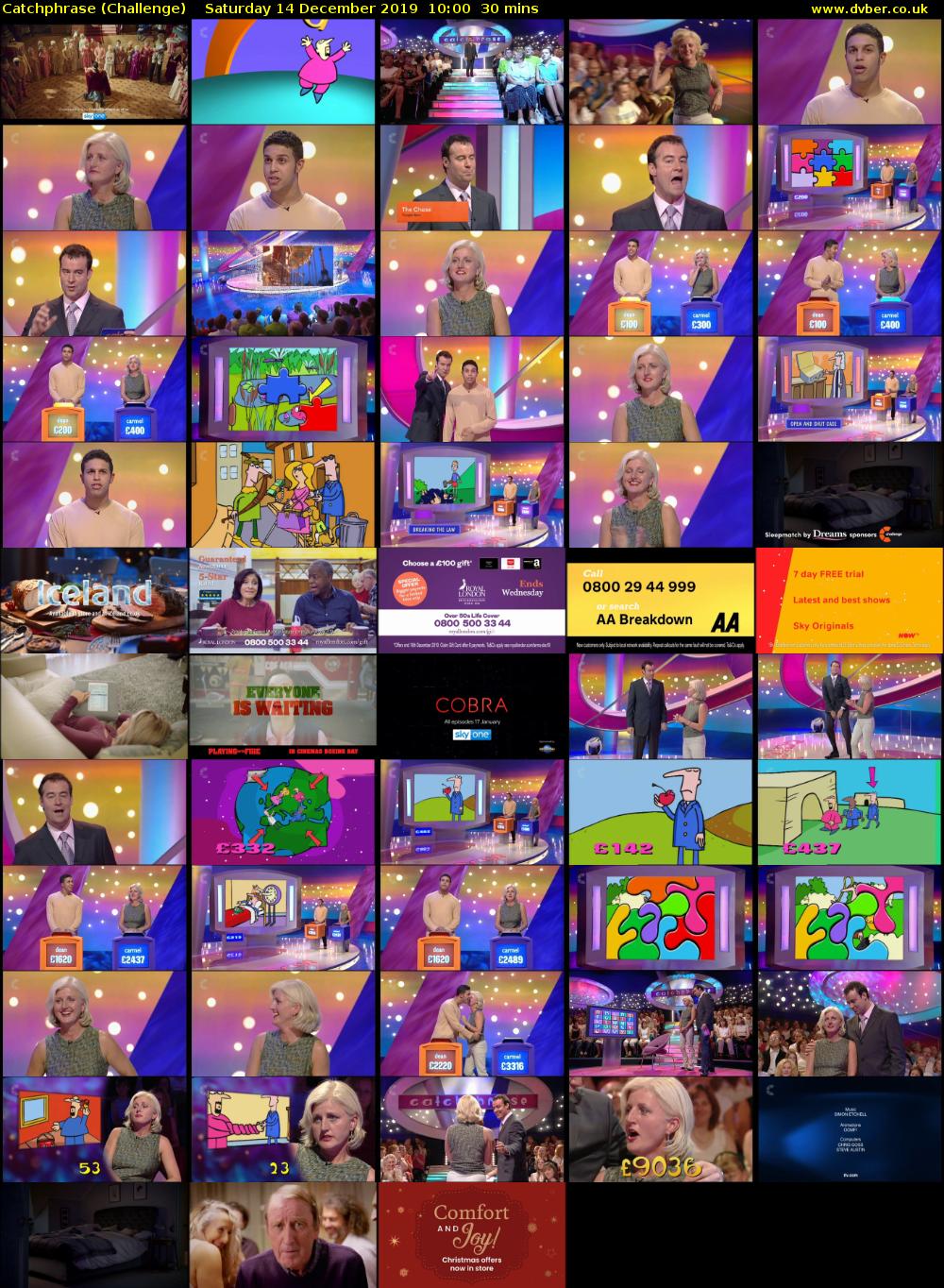 Catchphrase (Challenge) Saturday 14 December 2019 10:00 - 10:30