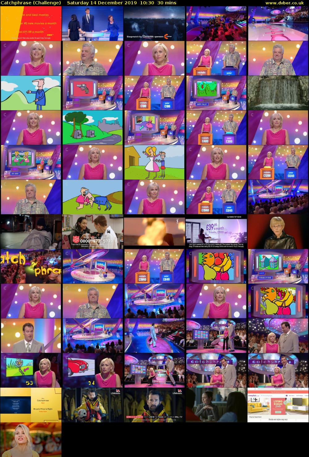 Catchphrase (Challenge) Saturday 14 December 2019 10:30 - 11:00