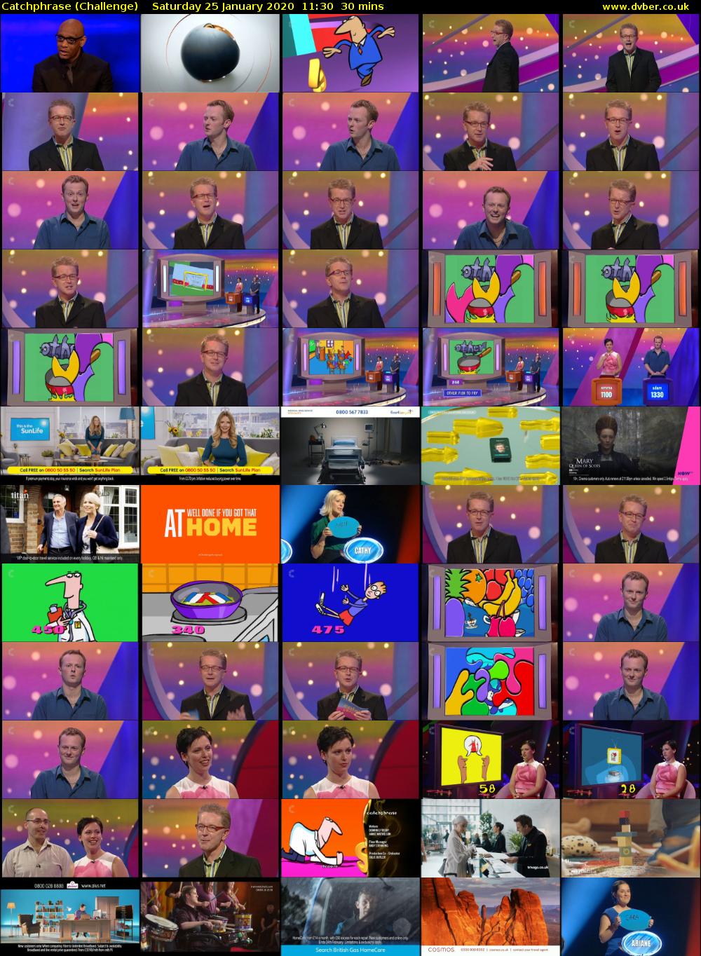 Catchphrase (Challenge) Saturday 25 January 2020 11:30 - 12:00