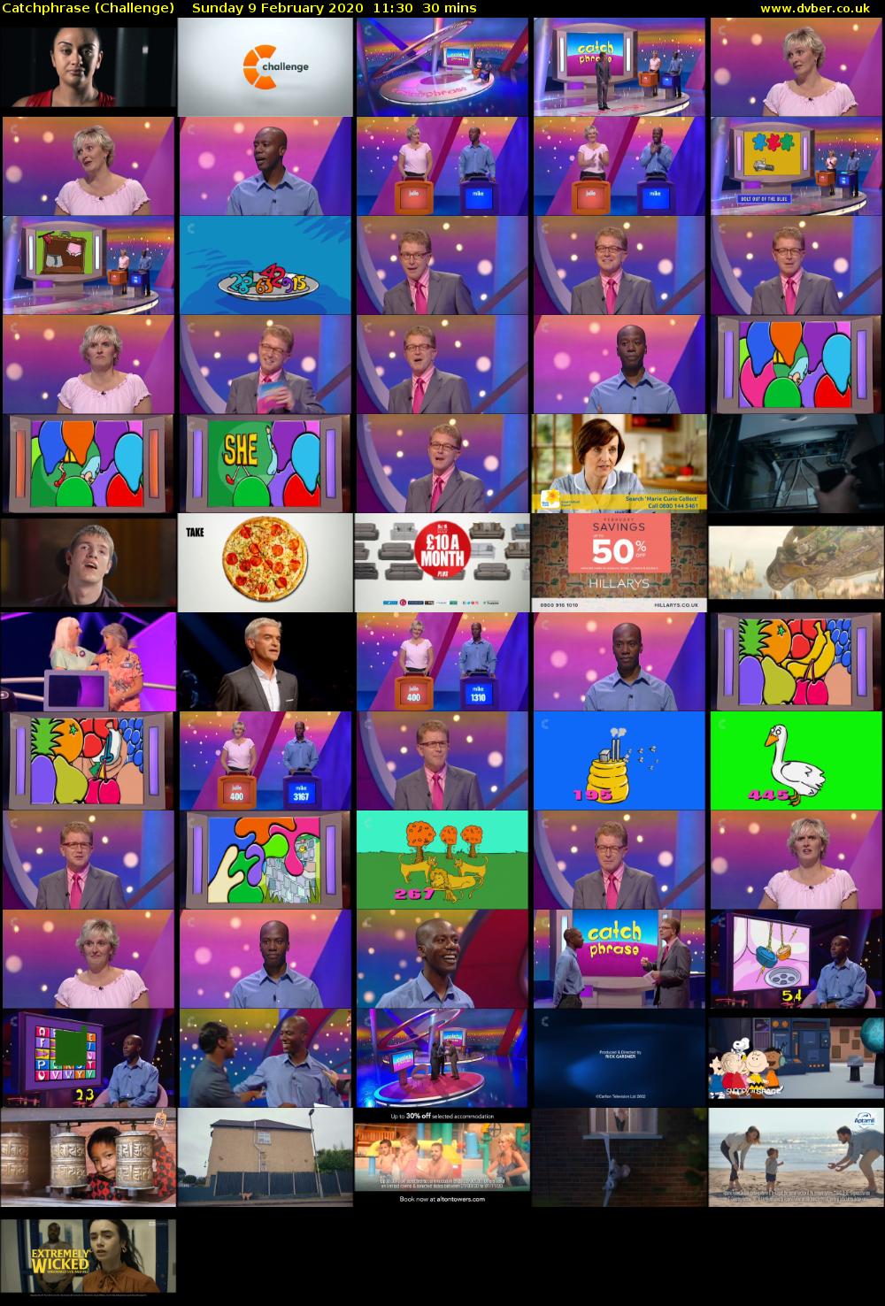 Catchphrase (Challenge) Sunday 9 February 2020 11:30 - 12:00