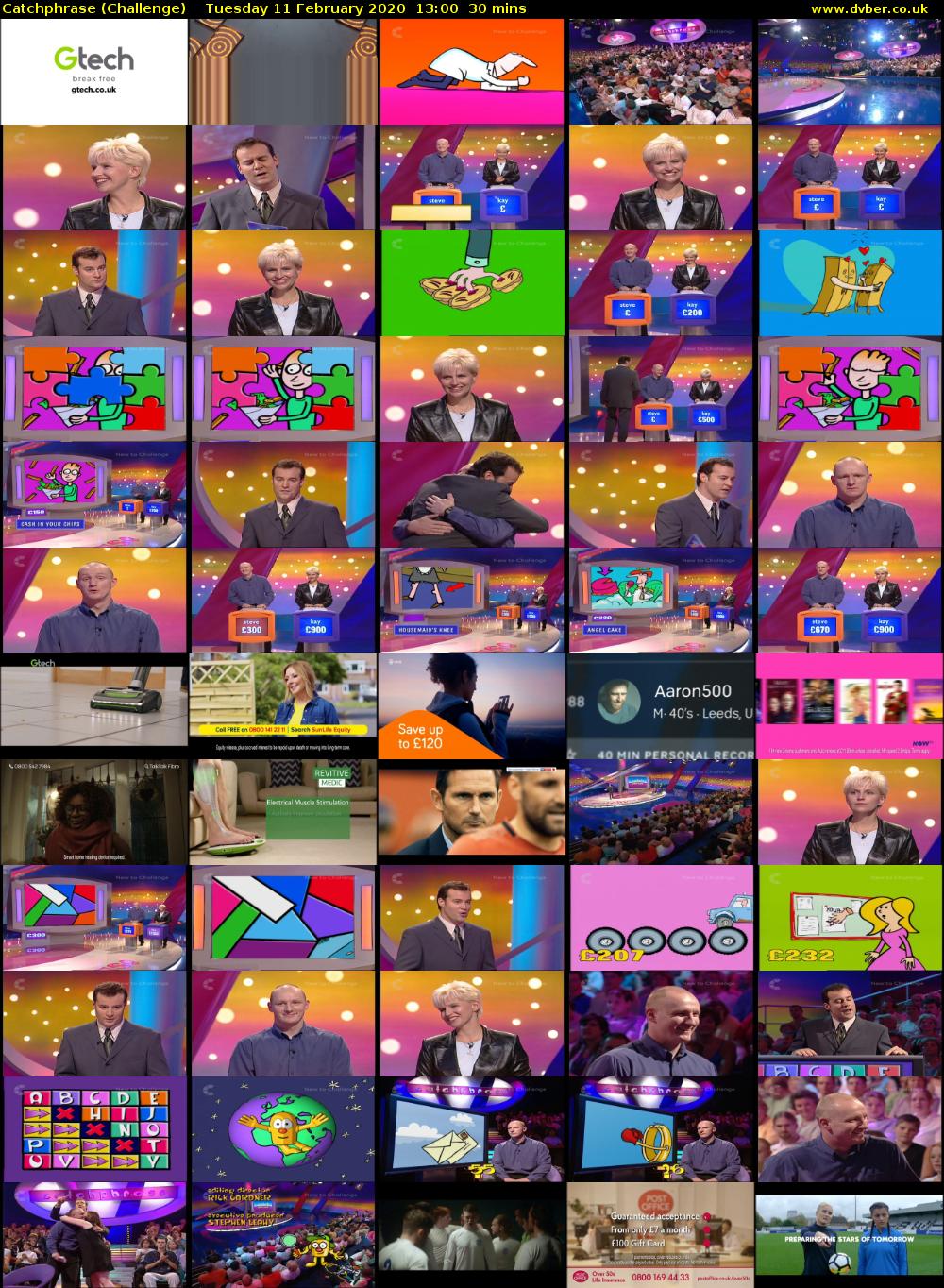 Catchphrase (Challenge) Tuesday 11 February 2020 13:00 - 13:30