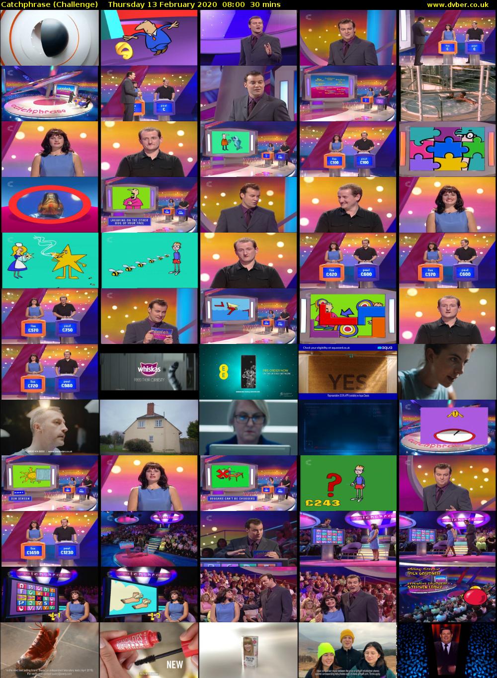 Catchphrase (Challenge) Thursday 13 February 2020 08:00 - 08:30