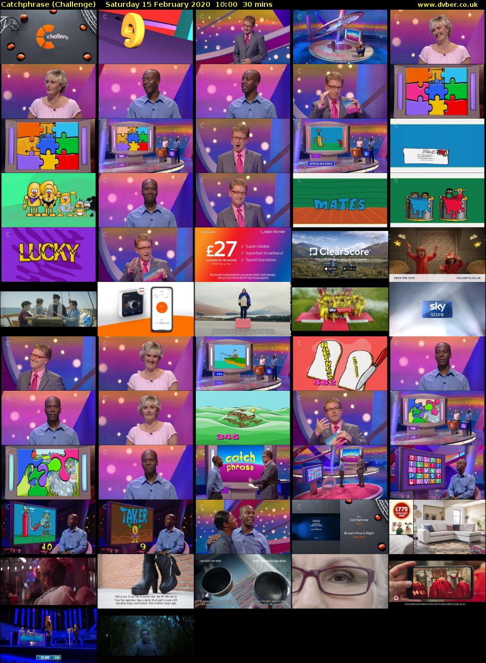 Catchphrase (Challenge) Saturday 15 February 2020 10:00 - 10:30