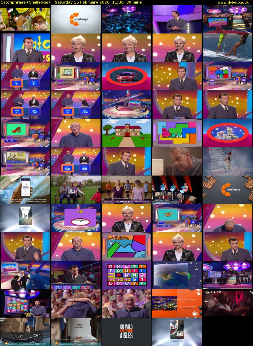 Catchphrase (Challenge) Saturday 15 February 2020 11:30 - 12:00