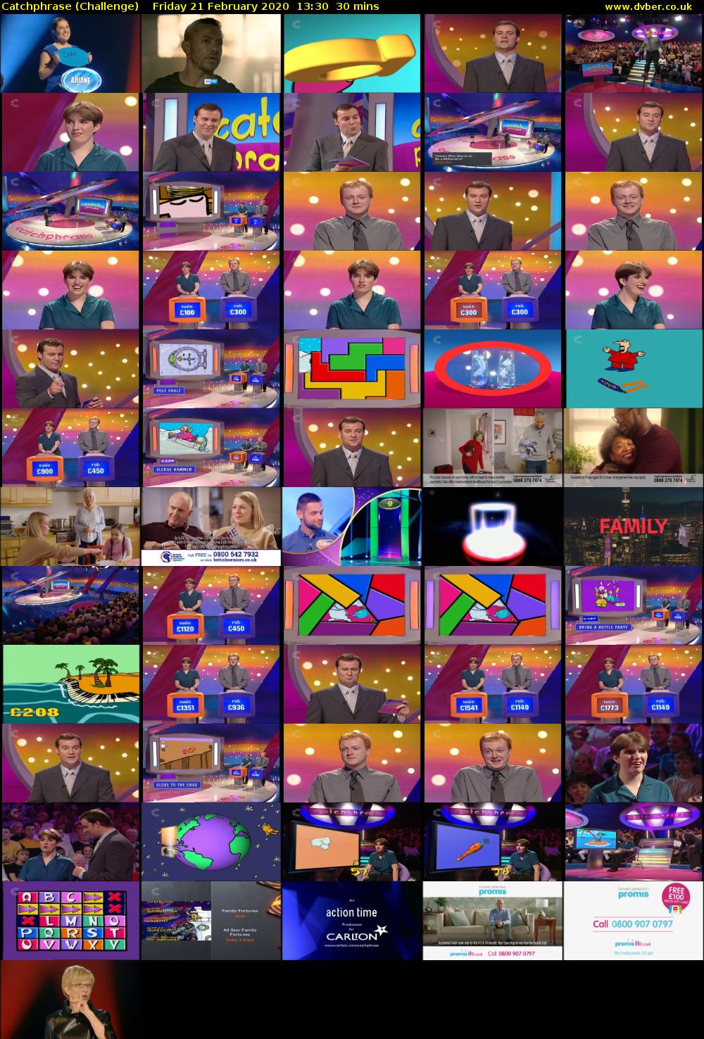 Catchphrase (Challenge) Friday 21 February 2020 13:30 - 14:00