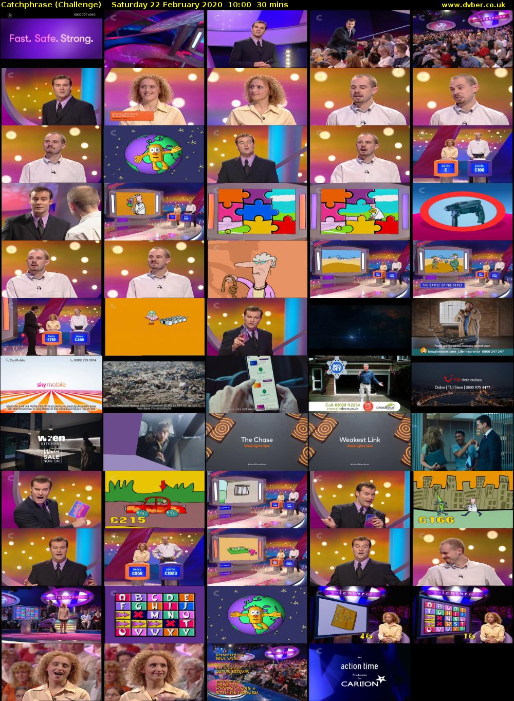 Catchphrase (Challenge) Saturday 22 February 2020 10:00 - 10:30