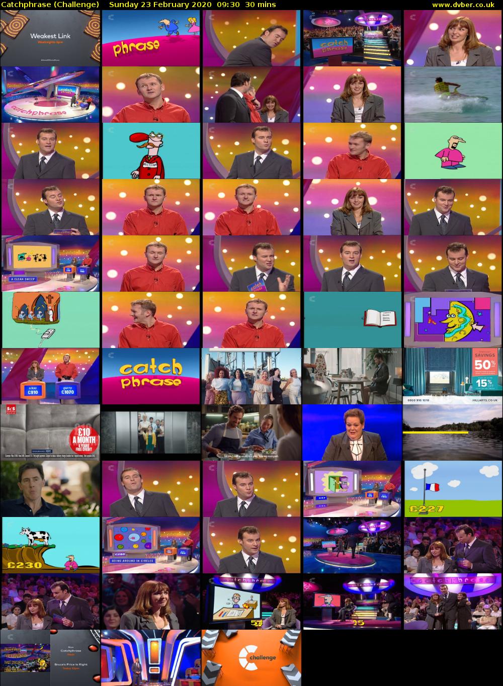 Catchphrase (Challenge) Sunday 23 February 2020 09:30 - 10:00