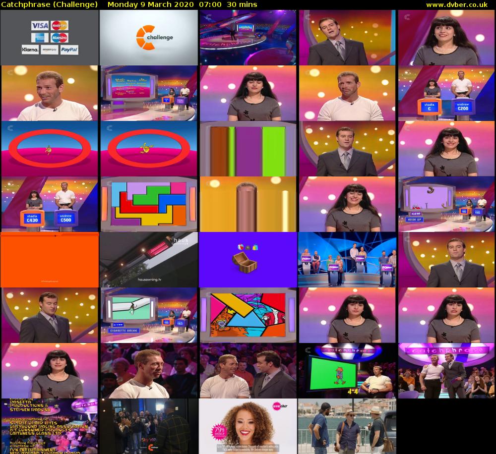 Catchphrase (Challenge) Monday 9 March 2020 07:00 - 07:30
