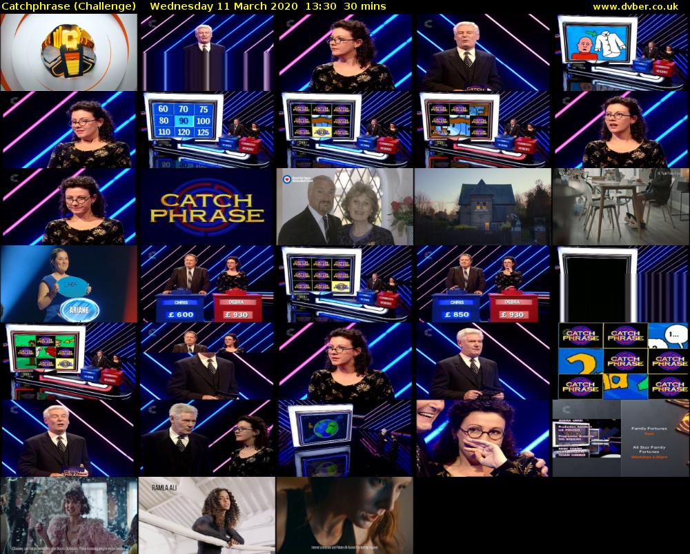 Catchphrase (Challenge) Wednesday 11 March 2020 13:30 - 14:00