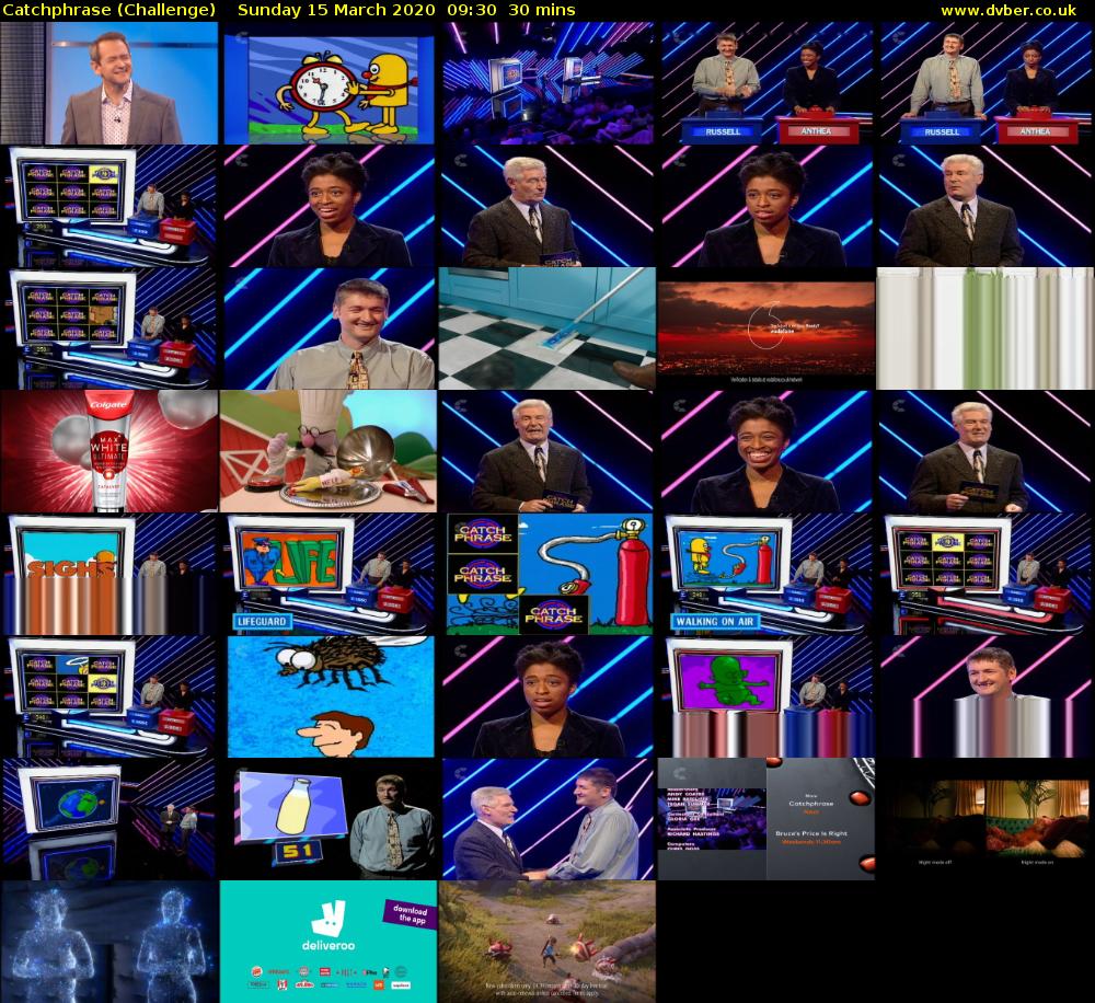 Catchphrase (Challenge) Sunday 15 March 2020 09:30 - 10:00