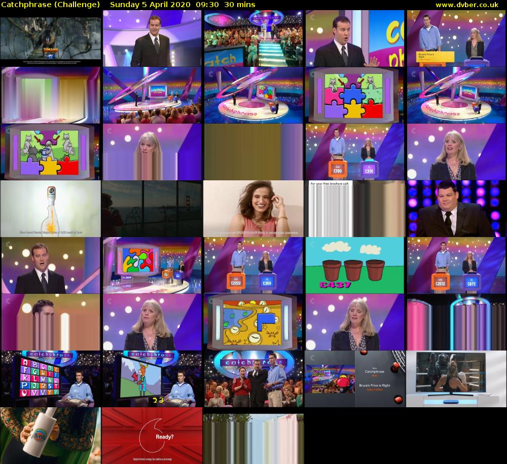 Catchphrase (Challenge) Sunday 5 April 2020 09:30 - 10:00