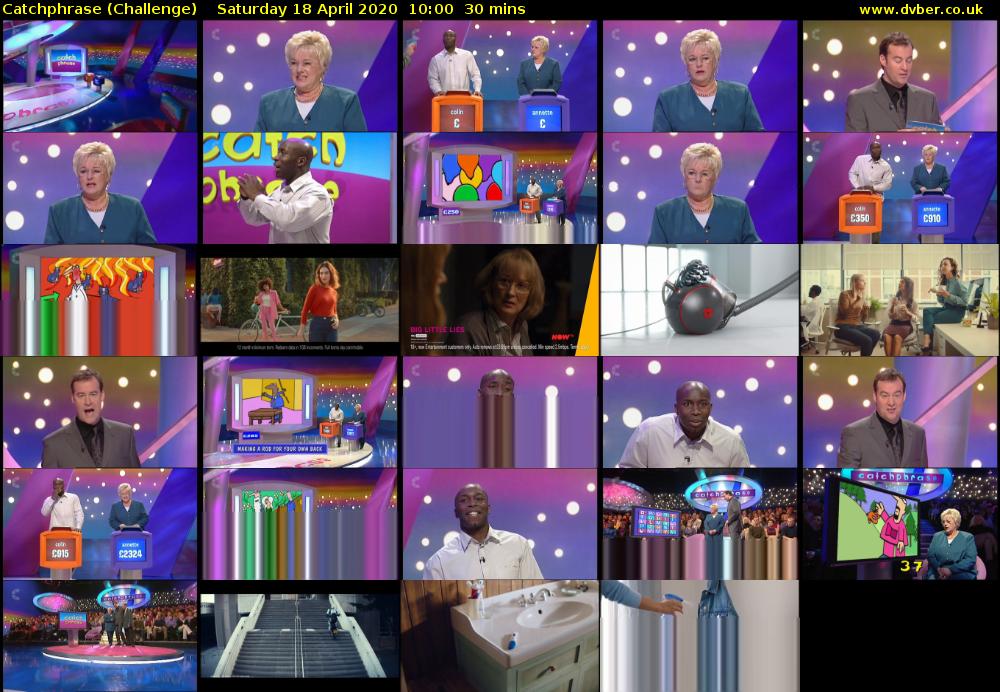 Catchphrase (Challenge) Saturday 18 April 2020 10:00 - 10:30