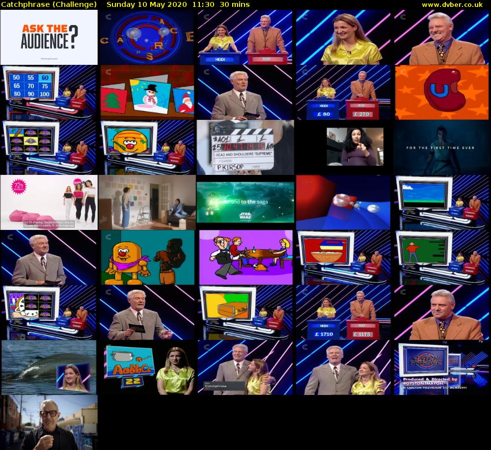 Catchphrase (Challenge) Sunday 10 May 2020 11:30 - 12:00
