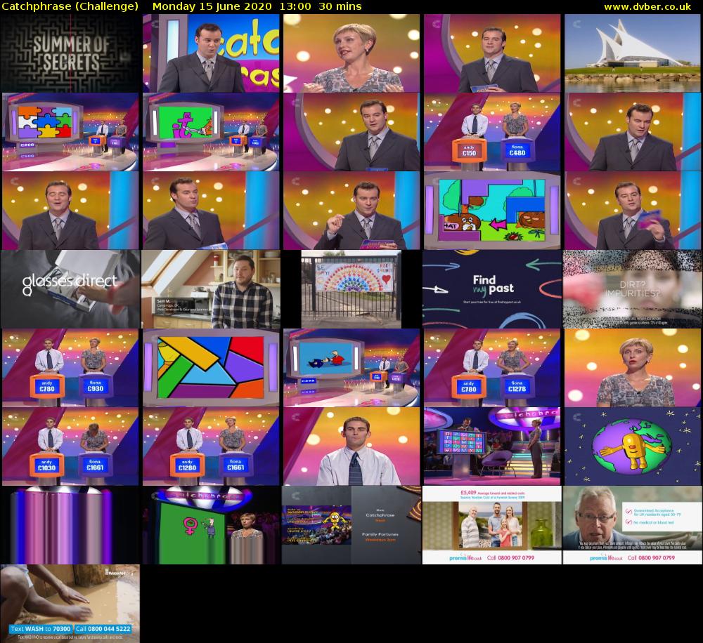 Catchphrase (Challenge) Monday 15 June 2020 13:00 - 13:30