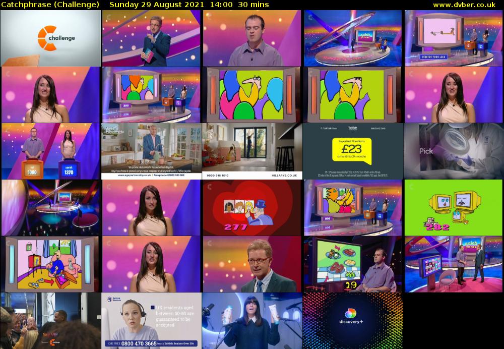 Catchphrase (Challenge) Sunday 29 August 2021 15:00 - 15:30