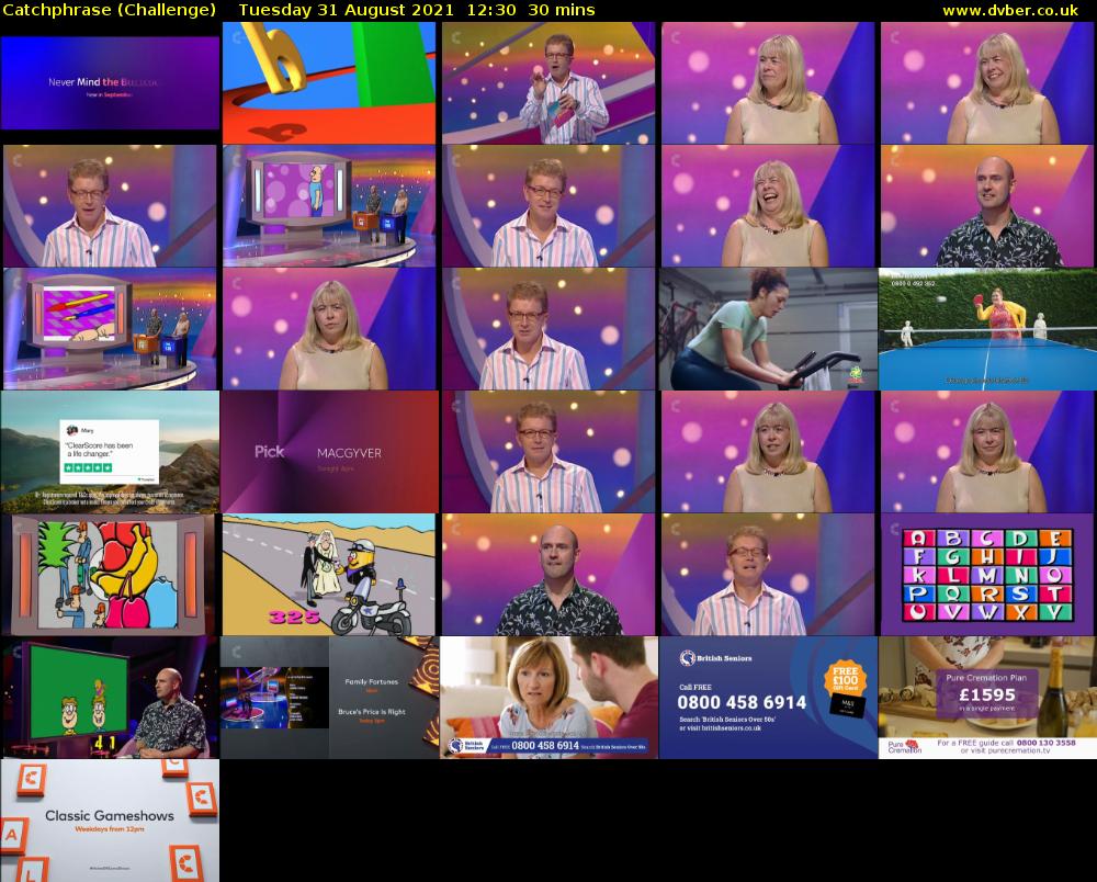 Catchphrase (Challenge) Tuesday 31 August 2021 13:30 - 14:00