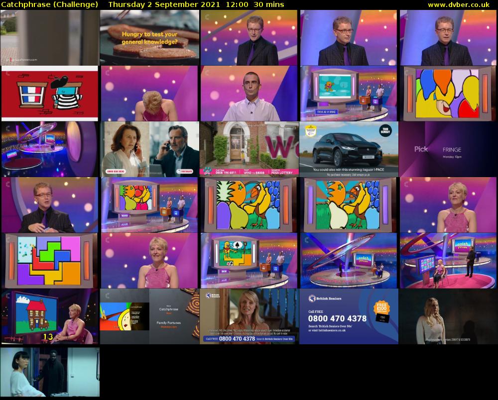Catchphrase (Challenge) Thursday 2 September 2021 13:00 - 13:30