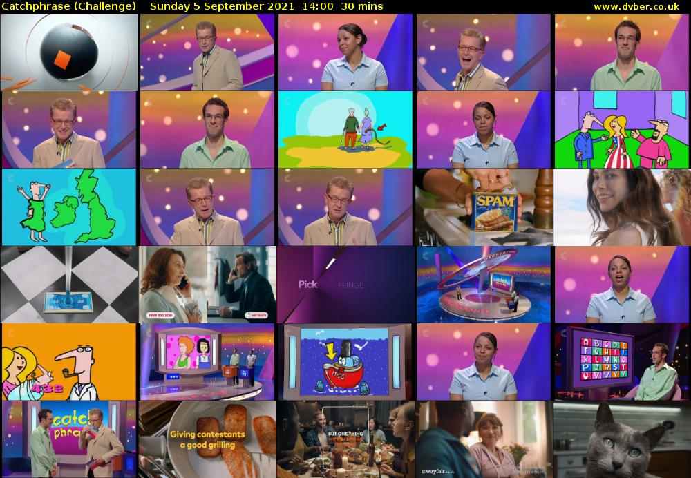 Catchphrase (Challenge) Sunday 5 September 2021 15:00 - 15:30
