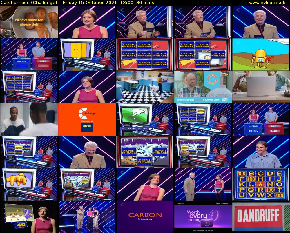 Catchphrase (Challenge) Friday 15 October 2021 13:00 - 13:30