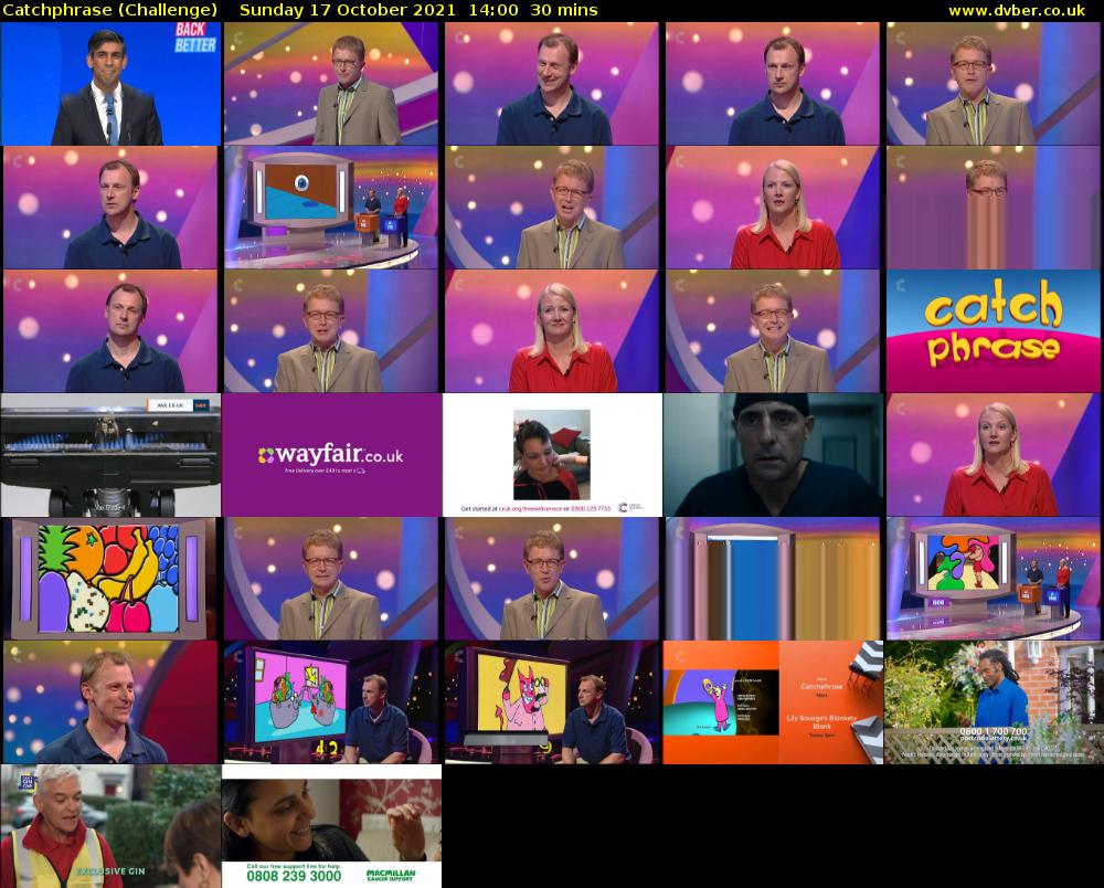 Catchphrase (Challenge) Sunday 17 October 2021 14:00 - 14:30