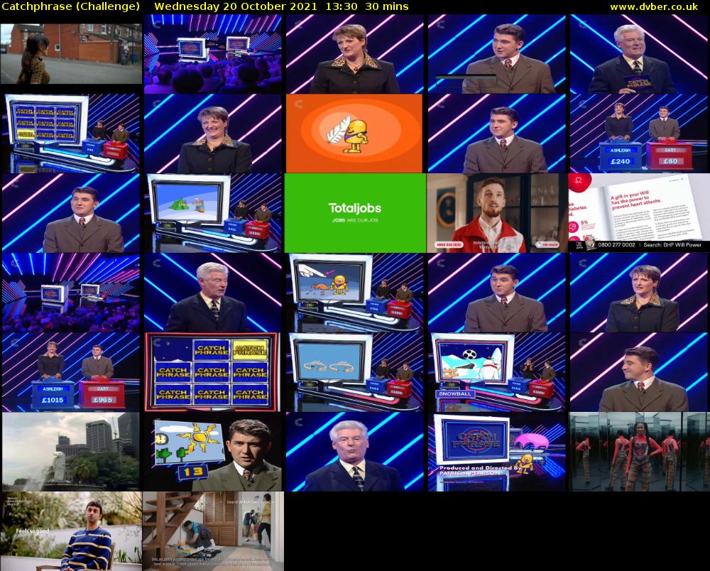 Catchphrase (Challenge) Wednesday 20 October 2021 13:30 - 14:00