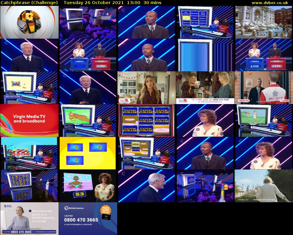 Catchphrase (Challenge) Tuesday 26 October 2021 13:00 - 13:30