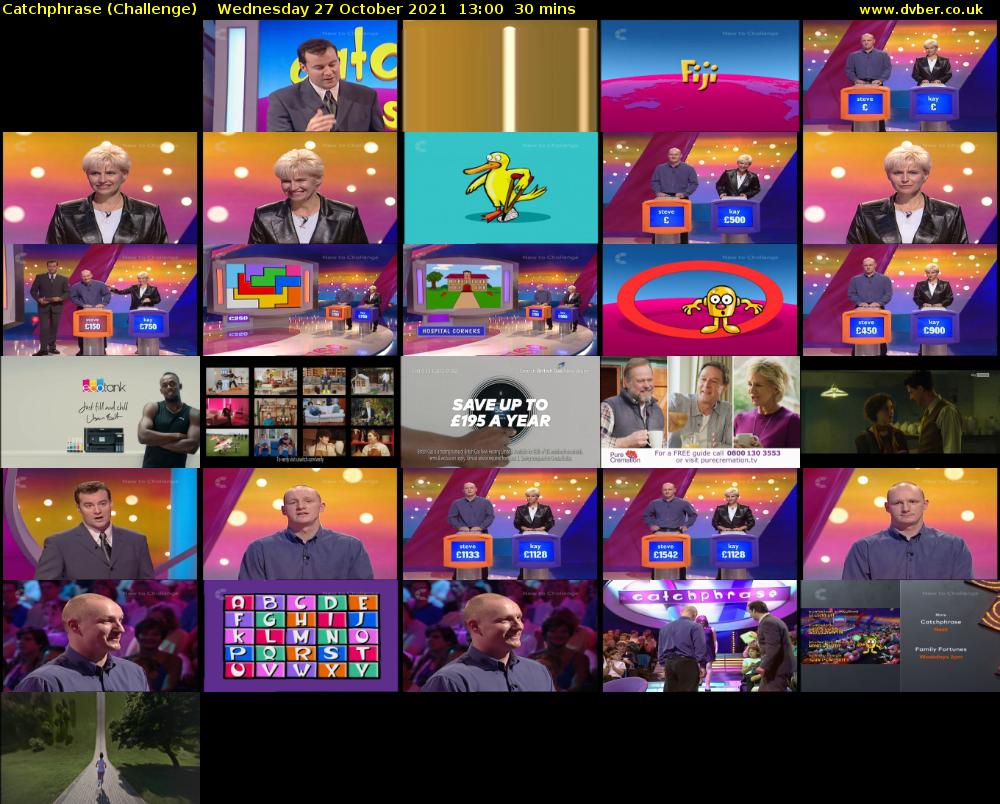 Catchphrase (Challenge) Wednesday 27 October 2021 13:00 - 13:30