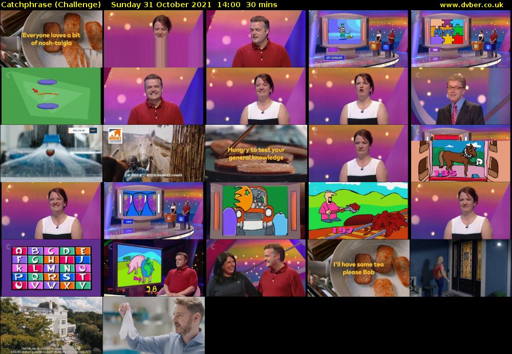 Catchphrase (Challenge) Sunday 31 October 2021 14:00 - 14:30