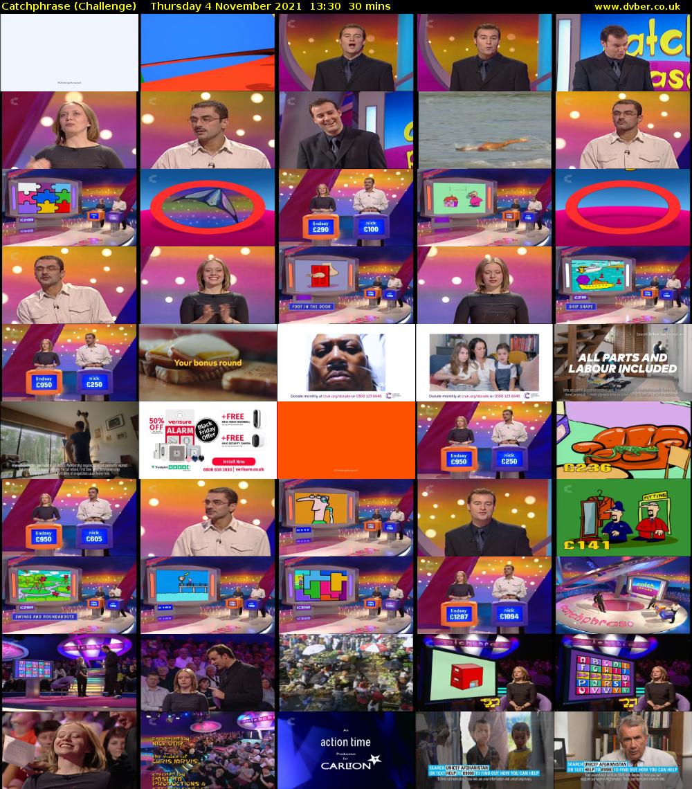 Catchphrase (Challenge) Thursday 4 November 2021 13:30 - 14:00