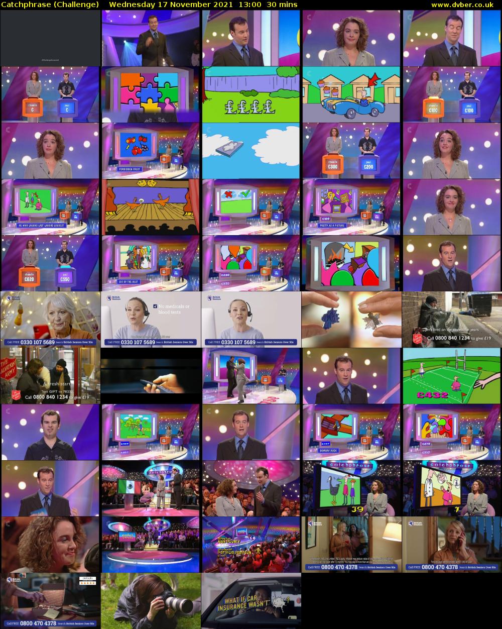 Catchphrase (Challenge) Wednesday 17 November 2021 13:00 - 13:30