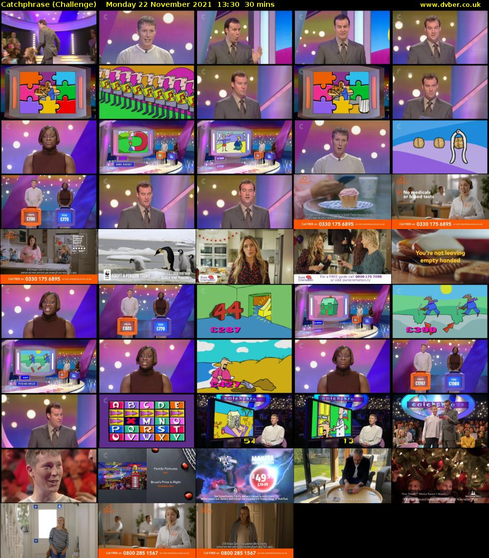 Catchphrase (Challenge) Monday 22 November 2021 13:30 - 14:00