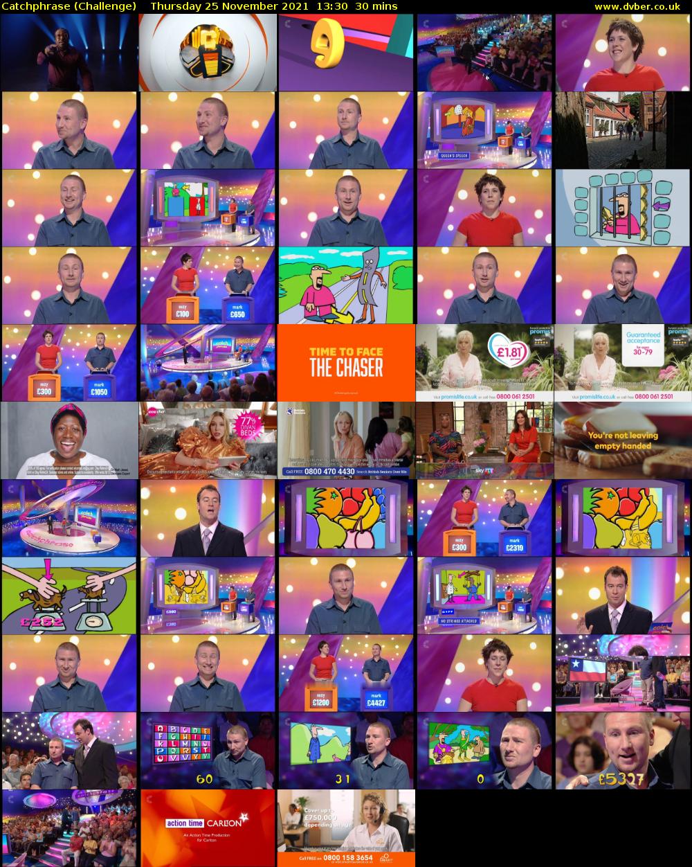 Catchphrase (Challenge) Thursday 25 November 2021 13:30 - 14:00