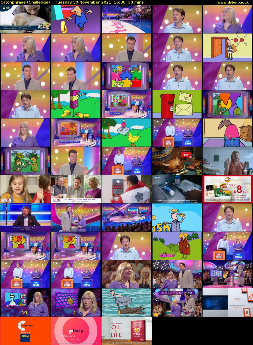 Catchphrase (Challenge) Tuesday 30 November 2021 16:30 - 17:00